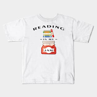 Reading Is My Jam Kids T-Shirt